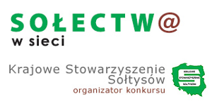 Logo konkursu Sołectwa w sieci oraz logo krajowego stowarzyszenia sołtysów - link prowadzi do strony głównej konkursu